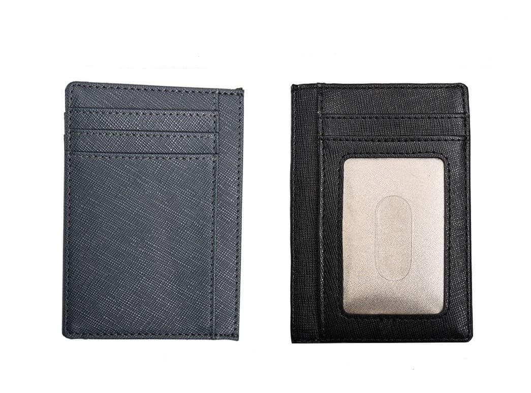 RFID Blocking Slim Wallet – Bleswin Low Profile Card Holder-Hold up to 6 Cards Slot, 1 ID Window, 1 Cash and Bank Notes