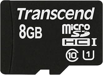Transcend 8 GB microSDHC Class 10 Uhs-1 Memory Card with Adapter (TS8GUSDU1)