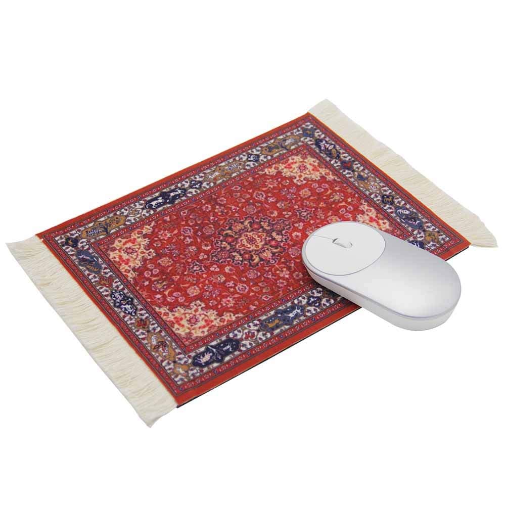 Rug Mouse Pad, Oriental Carpet Style Persian Style Mouse Pad (Dark Red)