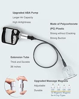 Cupping Set Massage Therapy Cups, 22 Vacuum Cups, Myofascial Releaser Professional Cupping Therapy Sets with Hand Pumps and Detailed Cupping Book, Suction Hijama Cupping Set with Portable Travel Case