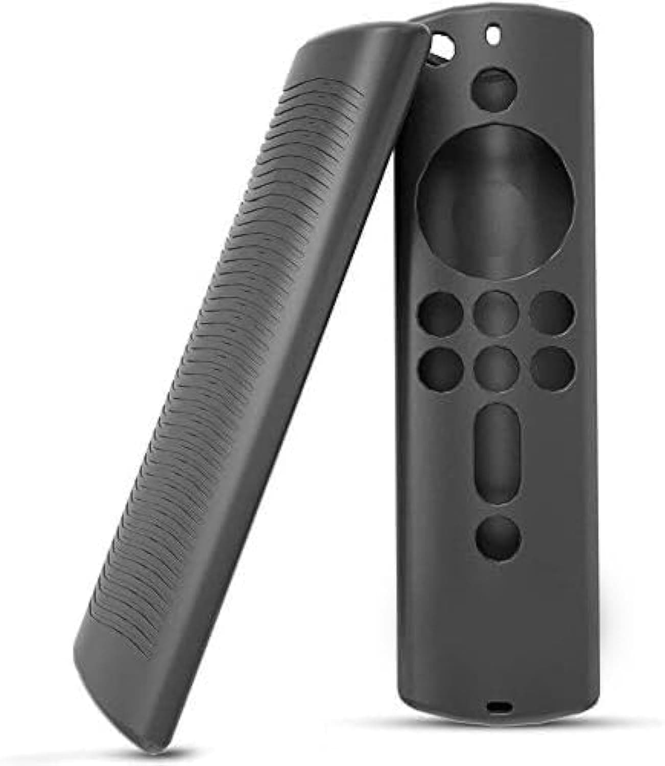 Protective Case Compatible With Amazon Fire TV 4K Alexa Voice Remote Skin-Friendly Shock Proof Anti-Slip Washable Silicone Protective Cover Sleeve (Black)