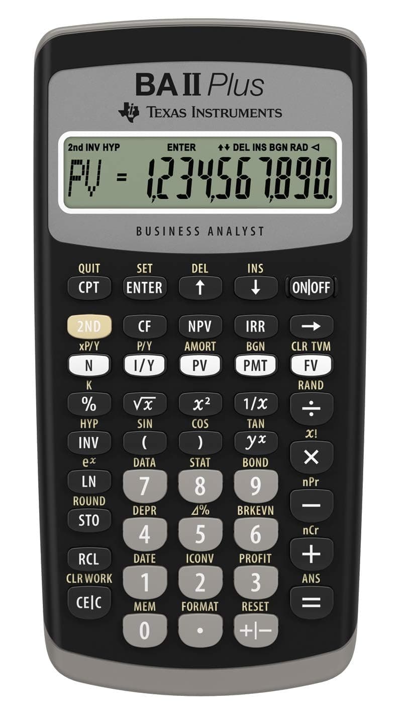 BA II Plus Professional Advanced Financial Calculator