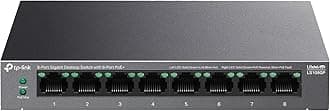TP-Link LS108GP | 8 Port PoE Gigabit Ethernet Switch | 8 PoE+ Port @ 62W | Plug & Play | Extend Mode | PoE Auto Recovery | Desktop/Wall Mount | Silent Operation