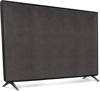 kwmobile Dust Cover for 32" TV - Fabric Case TV Protector for Indoor Flat Screen TVs - Dark Grey