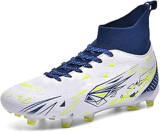 DISRATEBLU Kids Soccer Shoes Boys Football Cleats Professional Athletic Outdoor Trainning Football Shoes Youth Girl Turf Soccer Cleats