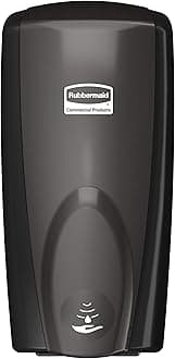 Rubbermaid Commercial Products AutoFoam Hand Soap & Sanitizer Dispenser Black/Black Pearl Touchless Wall Mount Battery Operated for Restrooms in Offices/Hotels/Entertainment/Schools