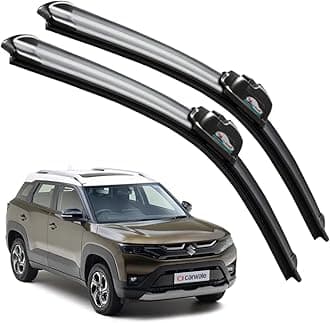 CARNYX Frameless Windshield Wiper Blades, Front Car Wipers Set of 2, Noise-Free, Durable Performance Compatible with (Vitara Brezza (2016-2025) (D-24,P-17))