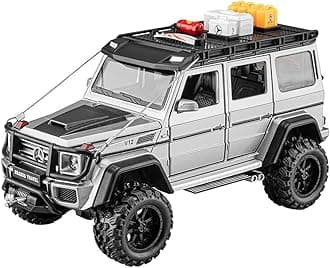 1/24 Big Mercedes Brabus G550 4X4 Toy Car Metal Pull Back Diecast Car with Openable Door and Sound Light, Gifts Toys for Kids【 Multicolor 】
