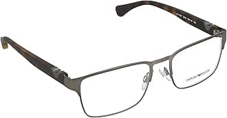 Emporio Armani EA 1027 3003 Matte Gunmetal Metal Square Eyeglasses 55mm