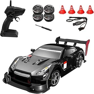 RC Drift Car, 2.4GHz 4WD Remote Control Racing Car with Lights, High Speed 40km/h, Teens Gift RTR