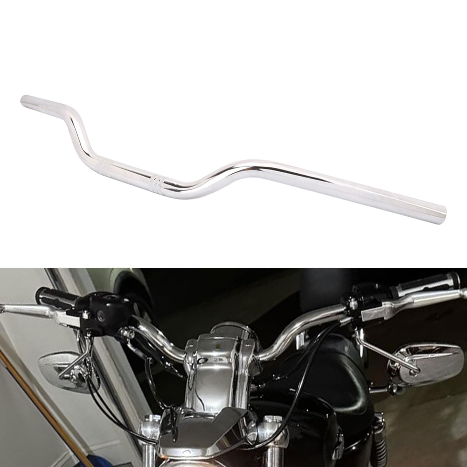 AnXin 7/8" 22MM Drag Handlebars Tracker Handle Bars Universal For Sportster XL 883 1200 Bobber Custom Chopper Softail Dyna Euro Style Chrome