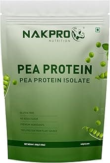 NUTRITION 100% Pea Protein Isolate, Vanilla - 500g | 26g Protein Per Scoop | Plant Based Protein Powder| All Essential Amino Acids for Muscle Support and Recovery