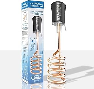 NOVA LINT REMOVER Water Heater 2000W Shock Proof Immersion Rod with Rapid Heating Coil Technology | Copper & Nickel Plated with Extra Long Wire (Copper)