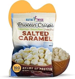 NutriWise – Salted Caramel High Protein Crisps | 7/Bags | Weight Loss, Diet, Keto Friendly, Healthy Snack | Gluten Free, Low Fat, Low Sugar, Low Carb
