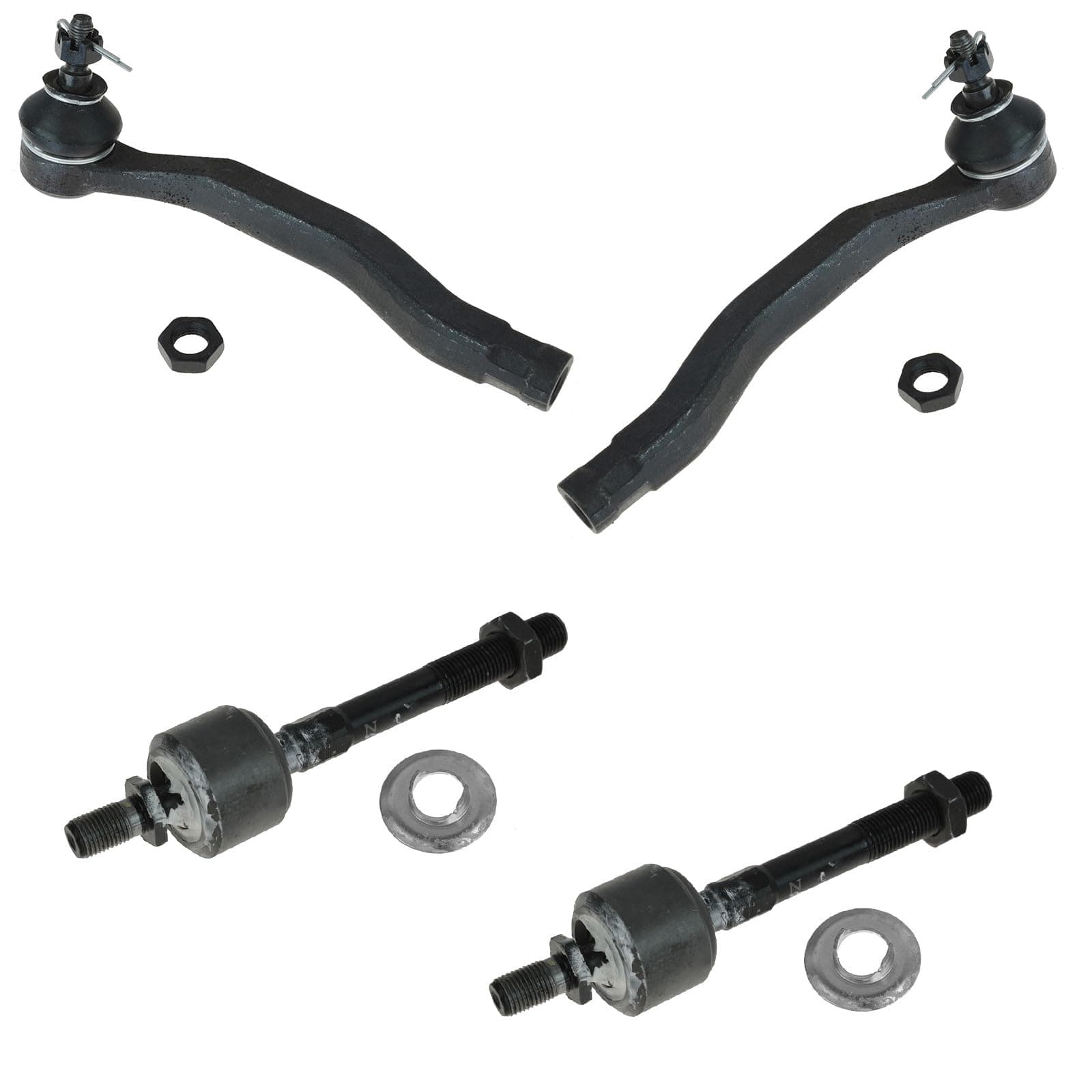 TRQ Front Inner and Outer Tie Rod Set 4 Piece Compatible with 1997-99 Acura CL 94-97 Honda Accord 95-98 Odyssey 96-99 Isuzu Oasis