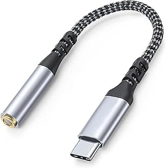 Smays USB C to Headphone Jack Adapter, TRRS Audio Aux 3.5mm to USB C