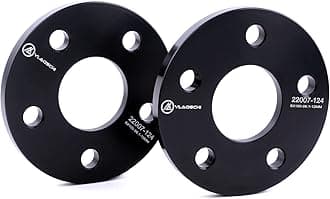 VLAOSCHI Black 5x112 Hubcentric Wheel Spacers (No Lip 66.56mm Bore) 1/2 Inch (12mm) Compatible with Benz BMW-Audi 5 Lug for A4 A5 S5 A6 S6 A7 S7 A8 W210 W212 W219 E350 E500 530i 540i 740i - Pack of 2