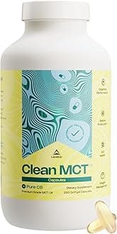 LevelUp Clean MCT Oil Capsules - 100% Caprylic C8 for Energy, Focus, Weight Management, Gut Health, Brain Superfuel - Keto Supplement for Ketogenic Diet and Ketones - Non-GMO (280 Count)