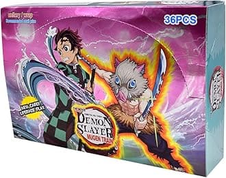 Deemonslayer Trading Cards - 180PCS Collectible Anime Card Game Booster Pack (36 Packs, 5 Cards/Pack) - Birthday Gift for Children