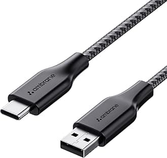 - Ambrane Unbreakable 3A Fast Charging 1.5m Braided Type C Cable for Smartphones, Tablets & other Type C devices, 480Mbps Data Sync, Quick Charge 3.0 (RCT15A, Black)