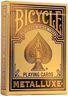 Bicycle Metalluxe Gold Playing Cards - Premium Metal Foil Finish - Poker Size