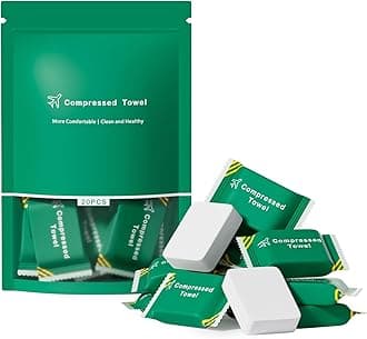- Disposable Towel Compressed Towel, Disposable Face Compressed Towels Large Size Coin Tissue Portable Washcloth Reusable for Travel Camping Hiking Outdoor Sports Beauty Salon SPA 20 Pcs