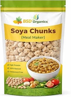 BSD Organics Soya chunks/Meal maker/Soya Badi -1 Kilo Gram