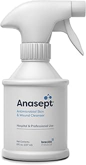 Anasept-Antimicrobial Skin and Wound Cleanser, 8 oz. Bottle with Trigger Sprayer, Wound Spray, Sterile Rinse, Healing
