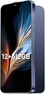 16PROMA X Smartphone New Upgrade 12GB+512GB/6.99" Display 68+108MP Zoom Camera,Tempered Glass Finish, 7000mAh Android 14 Smartphone (Deep Blue)