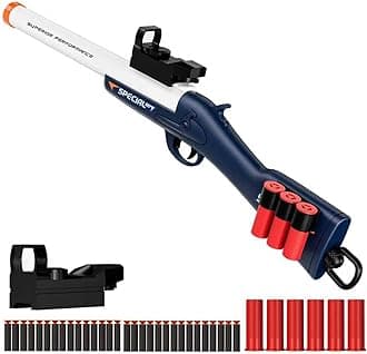 Toy Shotgun Shell Ejecting Toy Gun,Soft Bullets Gun, with 30 Bullets Perfect As a Birthday-Holiday for 8-12 Year Olds(Blue)