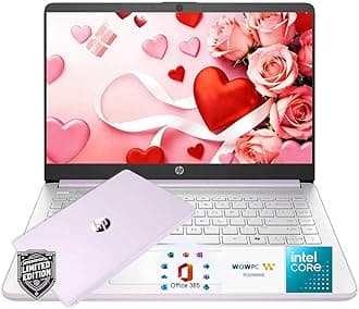 HP Home and Student Essential Laptop, with Office 365 & Copilot AI, 128GB SSD and 1TB Cloud Storage, Intel 4-Cores CPU, Fast Charge and 11.5hrs Battery, no Mouse