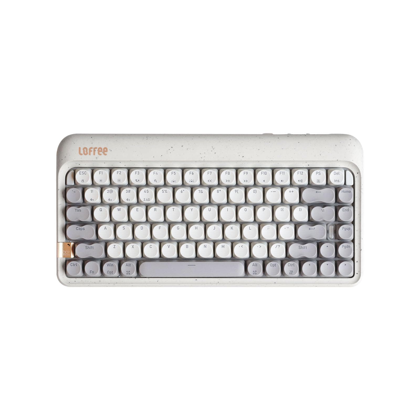 Zero ARTZ Mechanical Keyboard, 75% Rechargeable Hot-swappable Keyboards with 3 Types Connection for Windows, Mac OS, Linear Switches/Terrazzo Grey
