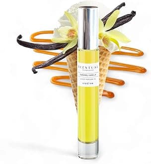 Luxury Perfume Oil, Ultra-Concentrated Women Roll-On Fragrance Oil, Long Lasting Rollerball Travel Mini Perfume, Vegan, Alcohol & Cruelty Free 10ml (Caramel Vanilla)