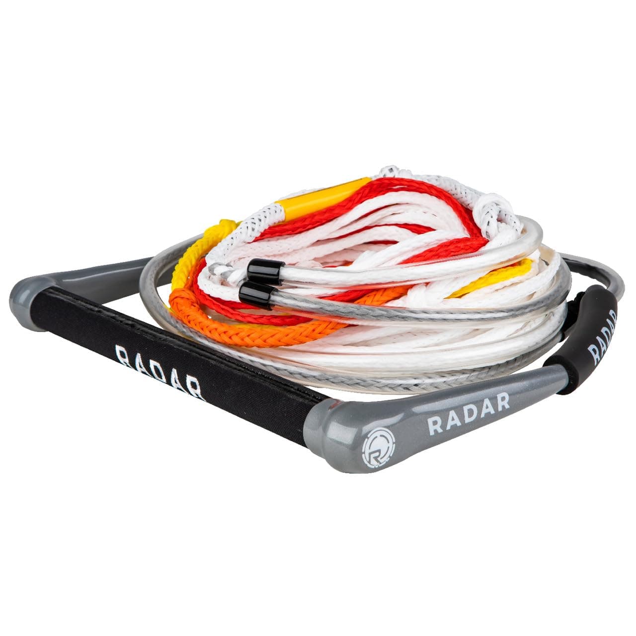 Radar Deep V 15" Diamond Grip Waterski Handle w/ 5-Section Rope Package - Silver/White (216061)