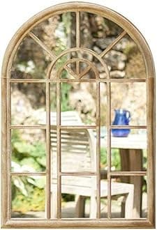 La Hacienda 55426 Rounded Arch Outdoor Mirror, stone effect, 97.0 cm*4.0 cm*67.0 cm