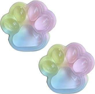 2PCS Taba Squishy，Cat paw，Very Sticky and Soft Squishy，Various Styles taba Squishy paw，with Cartoon Box，Surprise Gift for Kids and Adults.(2pcs Three-Colour)