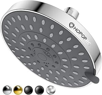 5-Mode High Pressure Shower Head - The Washington Post, NBC News, Today TV Show Recommended - High Flow Fixed Showerheads (6 Inch Chrome)