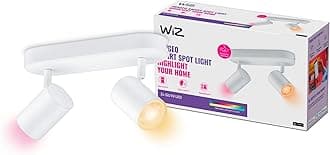 WiZ Colour Imageo Smart Connected WiFi Ceiling Light Spot Fixture. [2 Spot - White] App Control for Indoor Home Lighting, Livingroom and Bedroom