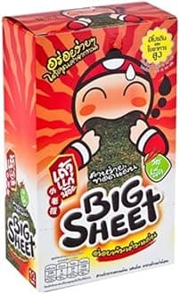 Seaweed Snacktao Kae Noibig Sheet (Spicy) 0.14 Oz X12 Pcs.