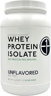E1P Whey Protein Isolate 2lbs (32 Servings) Unflavored, Non-GMO, Third-Party ...