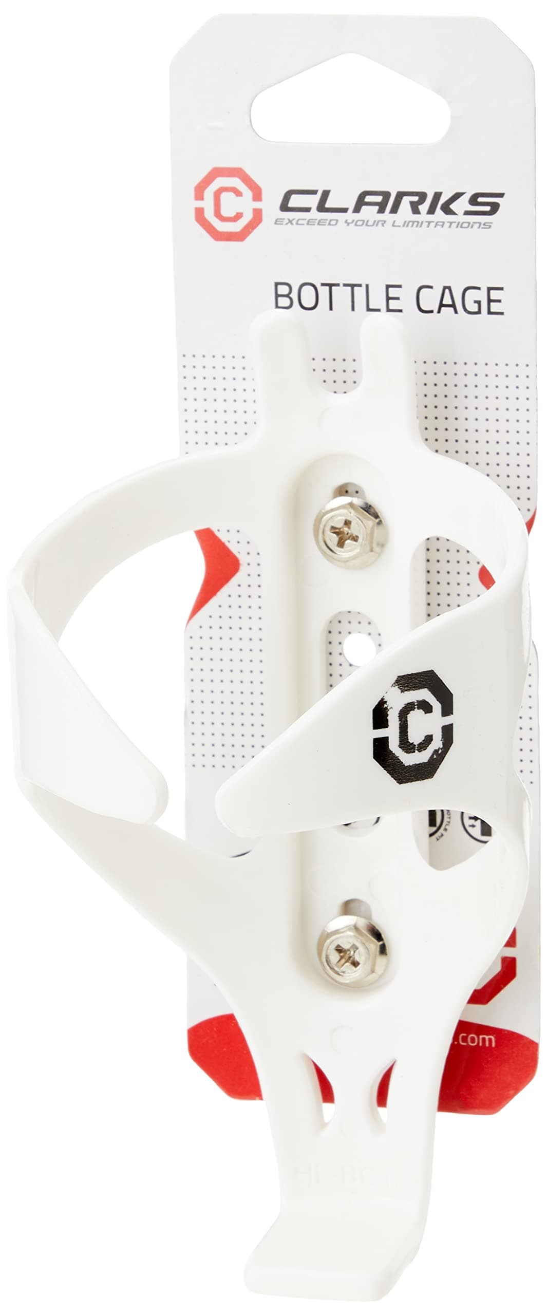 Polycarbonate Bottle Cage W/ Bolts - White