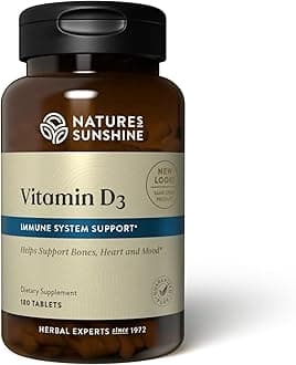 Vitamin D3, 180 Tablets | Supports Bone Health, Contributes to Overall Health, and May Improve Mood