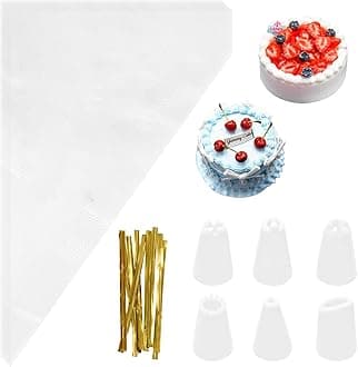 6Pcs Mini Cake Decorating Tips with 8 Piping Bags Dollhouse Cake Decor Modeling Tool Mini Pastry Tips for Mini Polymer Clay Dollhouse Cake Crafts for DIY Mini Dollhouse Cake Decoration Display Decor