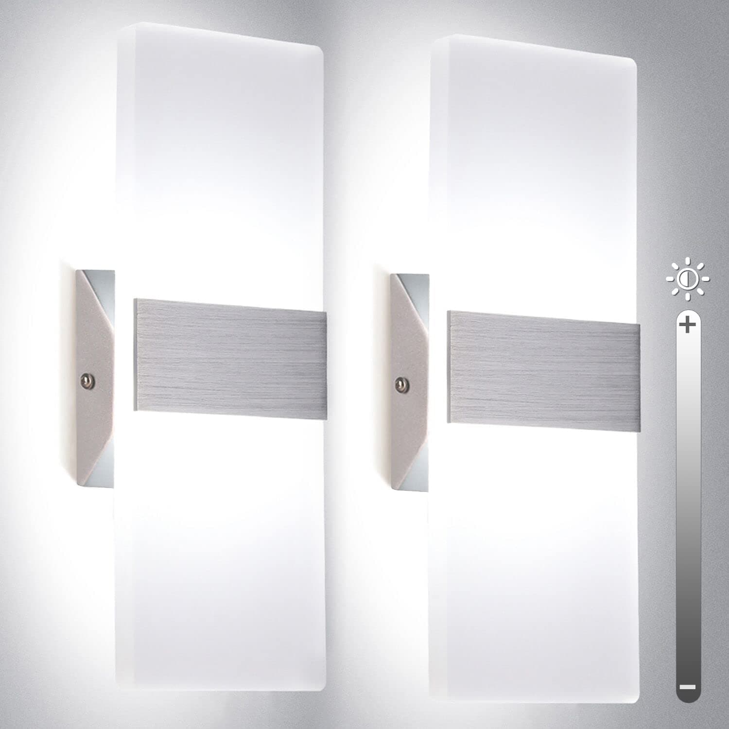 Dimmable modern LED wall sconces
