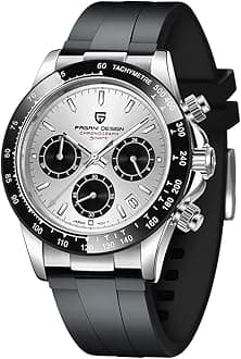 PAGANI DESIGN Daytona Homage Men's Quartz Watches Japan Movement Ceramic Bezel Stainless Steel Band Screw-in Crown Waterproof Sport Chronograph Watch