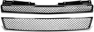 Car Front Grill, Automotive Bumper Replacement Black Mesh Grille Guards for 2007/2008/2009/2010/2011/2012/2013/2014 Avalanche, Tahoe, Suburban 1500