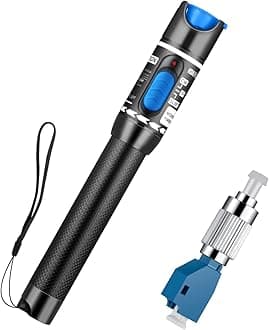 Moocci Visual Fault Locator - Fiber Optic Cable Tester Meter Kit with FC Male to LC Female Adapter - Fiber Optic Tools Tester Detector for LC/FC/SC/ST, Network Cable Test
