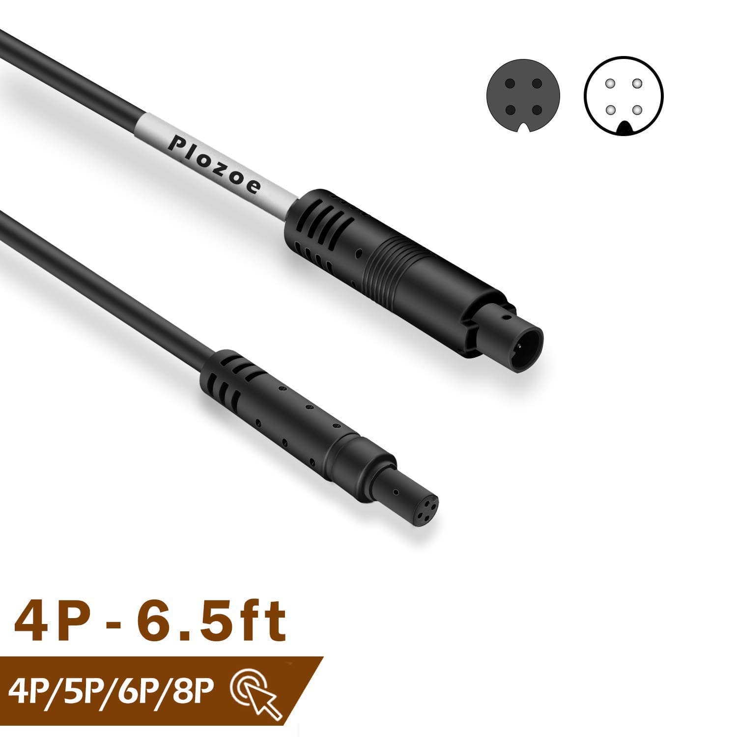 4 Pin 6.5 Ft/2M Backup Camera Extension Cable, Dash Cam Cord Car Dash Camera Rear View Camera Cord Wires