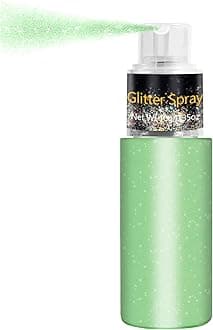 Hair and Body Glitter Spray, Holographic Glitter Highlighter Powder, Face Body Clothes Shiny Glitter, Loose Shimmer Hairspray Festival Rave Prom St. Patrick's Day Accessories