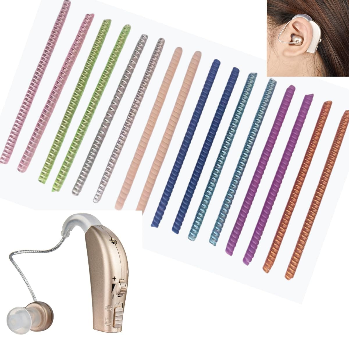 16 Pcs Cochlear Implant Cable Wrap Colorful Twist Protector Helps Protect and Strengthen Wires, Enhance Service Life, Make Beautiful